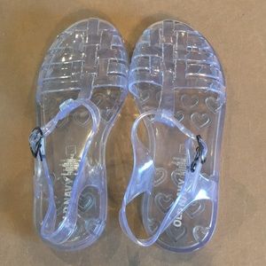Girls’ Old Navy clear jelly sandals sz 13
